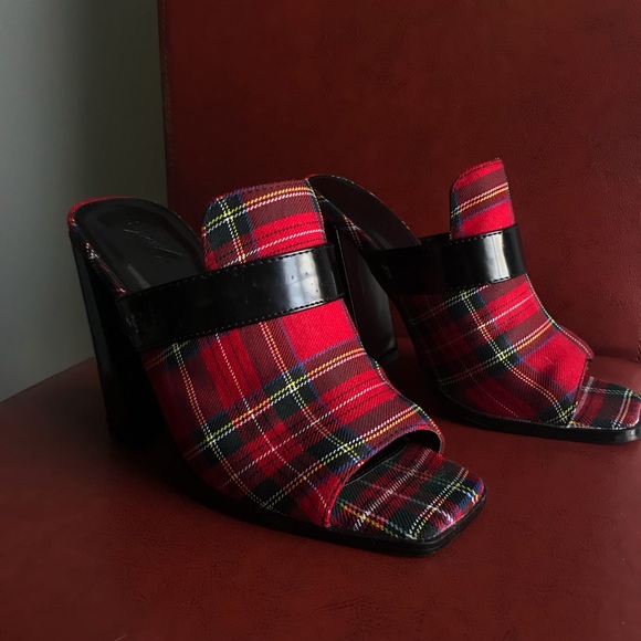 Forever 21 Shoes - Plaid Mules